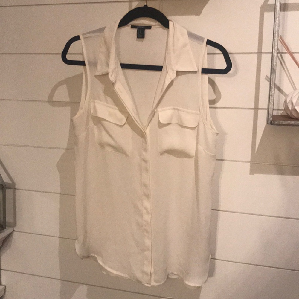 Forever 21 Beige sleeveless top- Medium